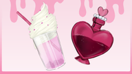 artist:inkeysoup asset drink food heart love_potion milkshake png potion sprinkles straw valentines_day whip_cream // 780x439 // 159KB