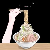 artist:okichii_spice asset bowl chopsticks eating jiro_style_ramen noodles png ramen sweating table tos:like_required tos:redistribution_prohibited tos:retweet_required with_arms with_mouth // 480x480 // 79KB