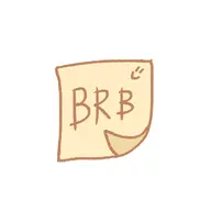 artist:kivenvtubers asset_collection brb png sticky_note // 1024x1024 // 51KB