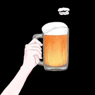 alcohol artist:okichii_spice asset beer beer_mug drink drinking foam food_on_face png tos:like_required tos:redistribution_prohibited tos:retweet_required with_arms with_mouth // 480x480 // 43KB