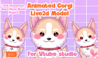 animal animated artist:mado_hime corgi dog live2d mascot tos:credit_required vtuber_model // 780x468 // 260KB