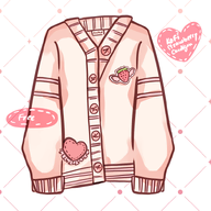 artist:dayleaf asset cardigan clothes heart pattern png strawberry sweater // 780x780 // 287KB