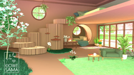 artist:kiowesama background bed couch daytime indoor living_room plant png stairs tos:credit_required tos:modification_prohibited tos:redistribution_prohibited tree // 780x439 // 753KB