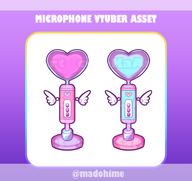 angel_wings artist:mado_hime asset heart microphone png wings // 780x734 // 157KB