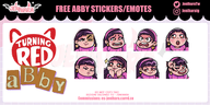 artist:jenihara character:abby_park_(turning_red) emote png series:disney series:turning_red // 780x390 // 215KB
