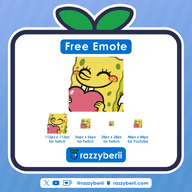 artist:razzyberii character:spongebob emote heart png series:spongebob // 780x780 // 178KB