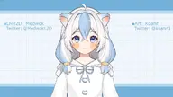 ahoge animal_ears artist:koahri1 artist:medwokl2d bow cat female flat_chest half_body hoodie pattern petite tos:credit_required tos:personal_use_only tos:redistribution_prohibited vtuber_model // 1024x576 // 110KB