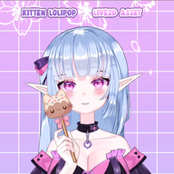 artist:mado_hime asset bow cake cake_lollipop cat food frosting live2d lollipop pattern sprinkles with_arms // 780x780 // 645KB
