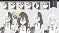 artist:kyokistudio cape elf_ears female live2d medium_chest skirt two-toned_hair very_long_hair vtuber_model // 780x439 // 206KB