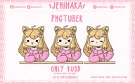 ahoge animal_ears artist:jenihara cat female png pngtuber_model sweater // 780x488 // 233KB