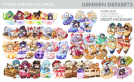 artist:jollyrose asset_collection dessert food png series:genshin_impact tos:credit_required tos:resale_prohibited // 780x481 // 598KB