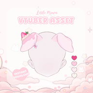 animal_ears artist:littlemewn asset dog frosting live2d ribbon strawberry tos:redistribution_prohibited tos:resale_prohibited // 780x780 // 180KB