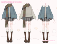 adjustable_chest artist:littlemewn asset autumn button_up_clothes clothes female fur_trim jacket live2d outfit plaid scarf shirt skirt sweater tos:redistribution_prohibited tos:resale_prohibited with_body // 780x609 // 260KB