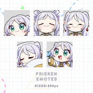 artist:shuwachii character:frieren_(sousou_no_frieren) emote emote:give emote:peek emote:proud emote:sleep emote:smug flower png series:sousou_no_frieren // 480x480 // 176KB