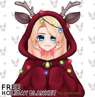 animal_ears antler artist:napdraws asset bell christmas christmas_lights cloak hood horns mistletoe png reindeer tos:modification_only_color with_arms // 780x797 // 456KB