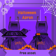 apron artist:shxno_ asset bat_(animal) bow clothes cooking_mittens cooking_tray halloween pattern png pumpkin shirt sparkle spider_web tos:commercial_use_prohibited tos:credit_required tos:follow_required // 780x780 // 375KB