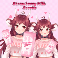 artist:rykerclouds asset drink drink_box milk png strawberry_milk yoo_hoo // 780x780 // 542KB