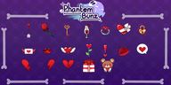 arrow artist:phantombunz broken_heart chocolate chocolate_box cupid_arrow drink exclamation_mark flower heart heart_eyes key lips lock love_letter plugin:kbonk png present ring rose spoken_heart teddy_bear throwable valentines_day wine wings // 780x390 // 245KB