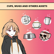 animated artist:tawaki asset coffee_cup cup dog_bowl mov mug pawprint skull_cup steam tea_cup // 780x780 // 964KB