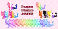 animal artist:rykerclouds asset dragon mascot plushie png // 780x390 // 275KB