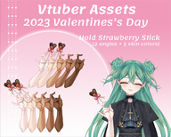 artist:jin_amberx artist:nekotama_anime asset bow chocolate food fruit kebab png strawberry tos:modification_allowed tos:redistribution_prohibited tos:resale_prohibited valentines_day with_arms // 780x624 // 555KB