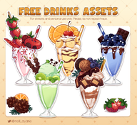 artist:neillayane asset_collection drink fruit has:topping png tos:commercial_use_prohibited tos:credit_optional tos:modification_prohibited tos:redistribution_prohibited // 780x713 // 416KB