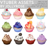 artist:jollyrose asset_collection cupcake food png tos:credit_required tos:resale_prohibited // 780x734 // 340KB