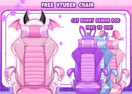animal_ears artist:mado_hime asset bat_wings cat chair demon dog gamer_chair horns png rabbit tos:credit_required // 780x557 // 343KB