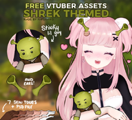 animal_ears artist:napdraws asset character:shrek_(shrek) ears holding mascot plushie png psd series:shrek tos:resale_prohibited with_arms // 667x608 // 408KB