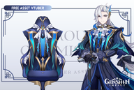 artist:shxno_ asset bow chair character:neuvillette_(genshin_impact) frills gamer_chair jewel png series:genshin_impact tos:resale_prohibited // 780x524 // 377KB