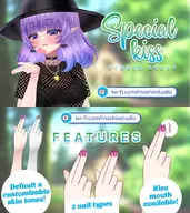 animated_gesture arms artist:moshiedraws asset blowing_kiss customizable_skin kiss live2d long_nails series:sousou_no_frieren short_nails sparkly_nails valentines_day with_mouth // 780x878 // 87KB