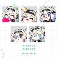 artist:shuwachii character:firefly_(honkai_star_rail) emote emote:headpat emote:heart emote:peek emote:sob emote:wave png series:honkai_star_rail // 480x480 // 186KB
