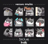 artist:angriegg emote png raccoon // 780x722 // 142KB