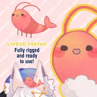animal artist:marinki asset live2d mascot shrimp tos:credit_required tos:resale_prohibited // 780x780 // 119KB