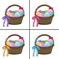 artist:kororo_NK asset basket bow colored_egg easter egg png // 927x927 // 60KB