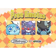 artist:lilolryan character:gengar_(pokemon) character:luxray_(pokemon) character:sobble_(pokemon) emote png series:pokemon // 667x667 // 80KB