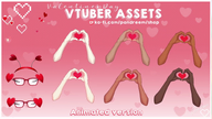 animated antenna arms artist:pandreem asset gif glasses headband heart heart_eyes heart_hands particle_effect valentines_day // 780x439 // 384KB