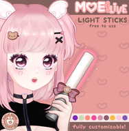 artist:napdraws artist:torithaiga asset customizable live2d moe_live penlight with_arms // 780x797 // 434KB