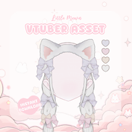 animal_ears artist:littlemewn asset bow braids cat hair headband live2d tos:redistribution_prohibited tos:resale_prohibited twintails // 780x780 // 250KB