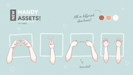 animated arms artist:tawaki asset_collection gesture:scary_hands gif heart_hands peace_sign png shy_hands // 780x439 // 98KB