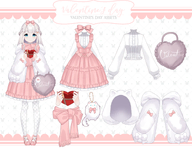 artist:blueberylpie asset_collection bow cat chocolate_box clothes dress handbag jacket keychain png psd scarf shirt tos:credit_required tos:modification_prohibited tos:resale_prohibited tos:rigging_allowed valentines_day with_arms // 780x612 // 222KB