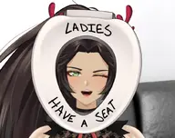 artist:inkyvivi asset mask meme:ladies_have_a_seat png toilet_seat // 820x651 // 122KB