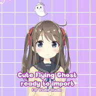 artist:mado_hime asset ghost ghost_hat hat live2d mascot // 780x780 // 276KB