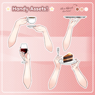 arms artist:tawaki asset_collection cake coffee_cup drink food fork plate png psd wine wine_cup with_arms // 780x780 // 526KB