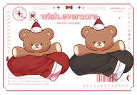 animal artist:wishevercore asset christmas hugging mascot png santa_hat teddy_bear tos:credit_required tos:modification_allowed with_arms // 780x542 // 182KB