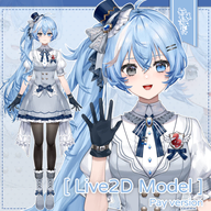 artist:dgstudio artist:kyokistudio dress female frills gloves hat live2d long_hair medium_chest vtuber_model with_overlays // 780x780 // 906KB