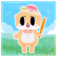 3d 3d_vtuber_model animal artist:dariruupom91049 baseball_bat bow character:chiitan fbx hat mascot obj series:chiitan tos:modification_allowed tos:resale_prohibited vrm // 780x780 // 293KB