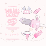 animal_ears animated artist:littlemewn asset bandaids blood_splatter halloween headband live2d mask mouth needle nurse nurse_hat rabbit sharp_teeth tongue tos:redistribution_prohibited tos:resale_prohibited // 780x780 // 208KB