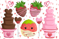 artist:okamira asset chocolate chocolate_mountain food png strawberry valentines_day // 750x500 // 370KB