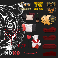 artist:streamassets asset_collection balloon bottle brick_wall champagne couch decoration eye_mask floor flower_petal heart heart_decoration light mask new_years pillow plinth png star teddy_bear valentines_day wall wallpaper // 780x780 // 268KB